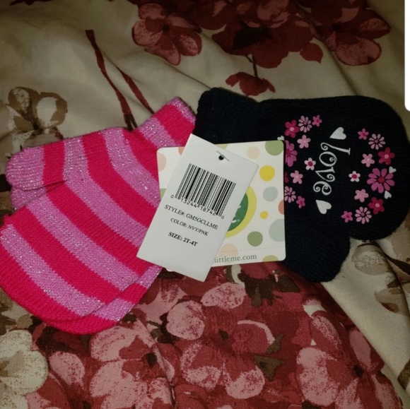 Little Me Other - Nwt 2 Pairs Little Me Mittens Toddler
